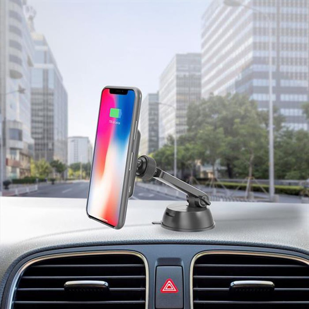 "CELLY - GHOSTCHARGEBK-WL MAGNETIC CAR HOLDER-Nero/Plastica"