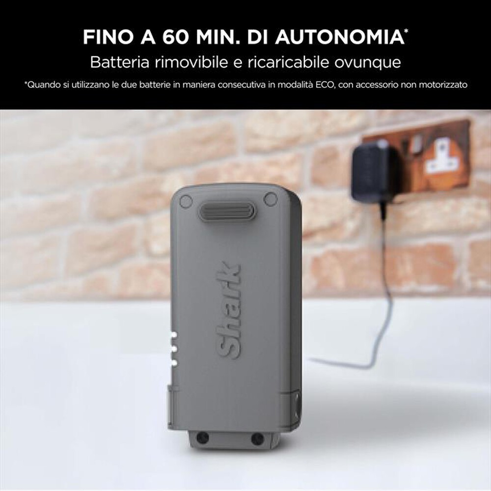 "SHARK - Aspirapolvere senza filo POWERFINS IZ300EUT-Nero e rosso"