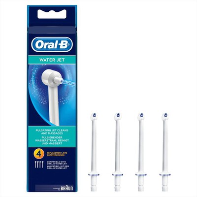 ORAL-B - TESTINE DI RICAMBIO OXYJET, 4 PEZZI-Bianco