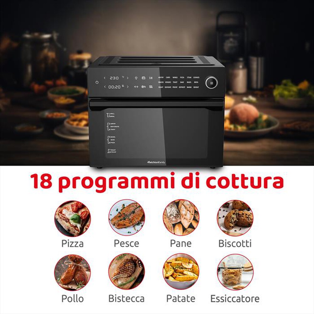 "MELCHIONI FAMILY - Friggitrice ad aria BENEDETTA-nero"