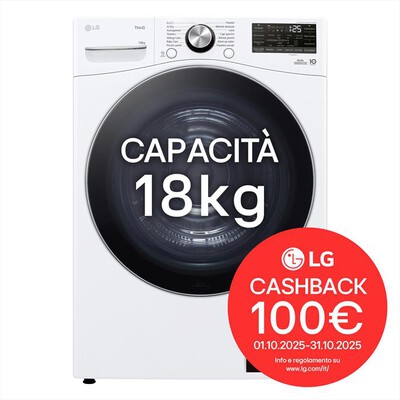 LG - Asciugatrice RH18U8AVCW 18 Kg-Bianca