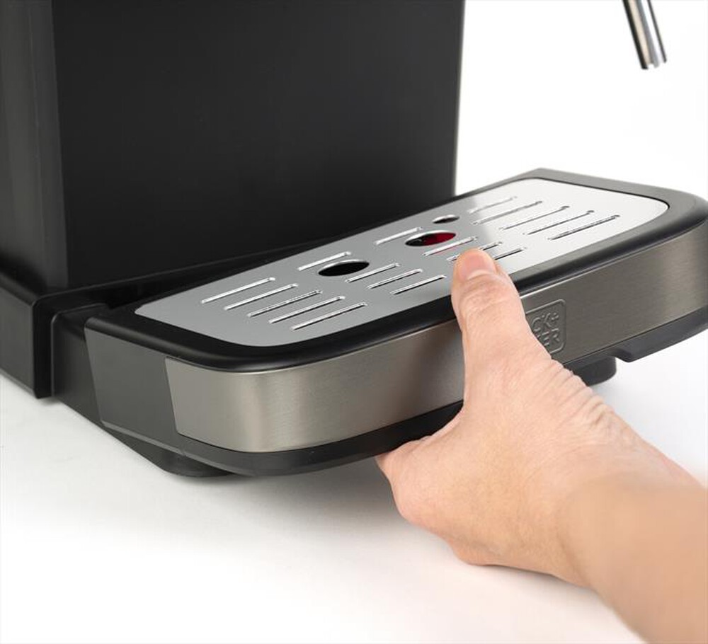 "BLACK & DECKER - Macchina da caffè espresso BXCO850E-Grigio anti-impronta"