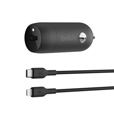 BELKIN - CARICABATTERIE DA AUTO 30W CON PORTA USB PPS-nero