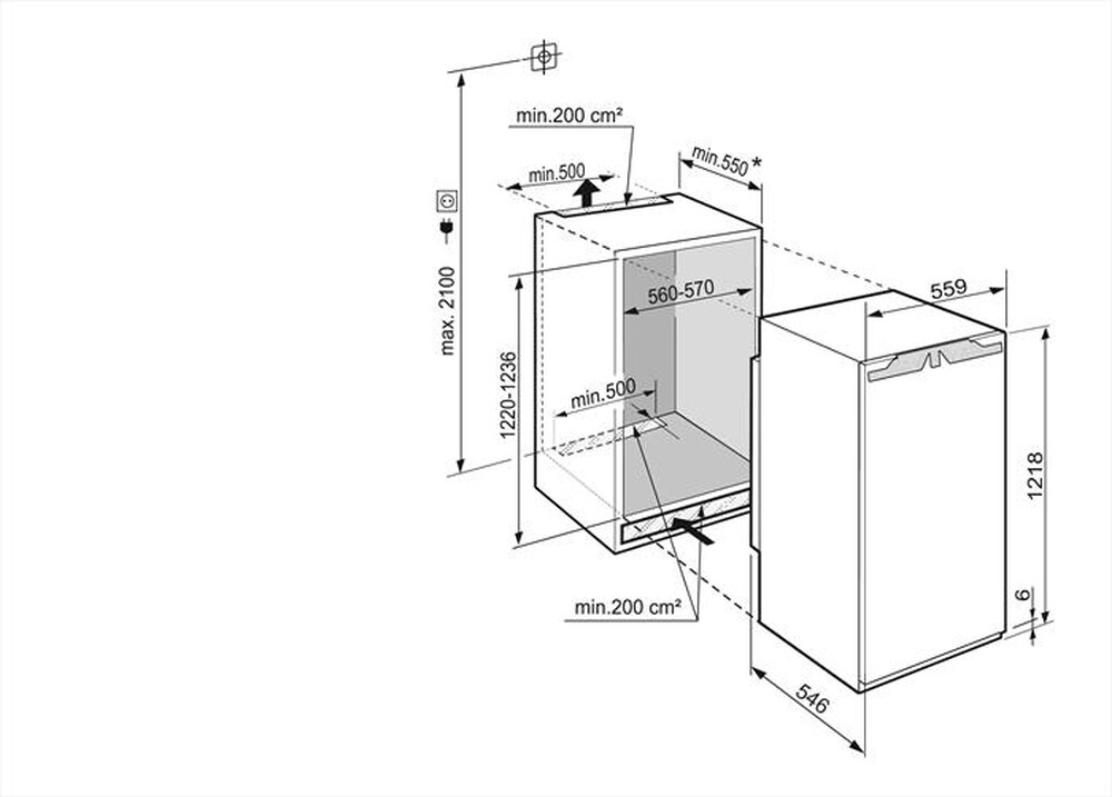 "LIEBHERR - Frigorifero incasso IRE 4101-20 Classe E"