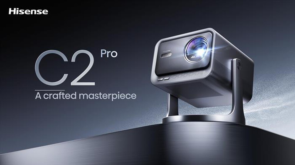 "HISENSE - Mini Proiettore Smart 4K C2 PRO-Metallo - Grigio Carbone"