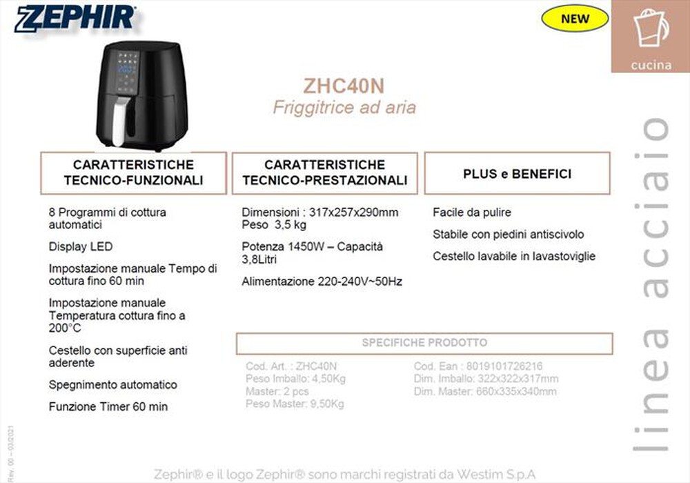 "ZEPHIR - ZHC40N-Nero"