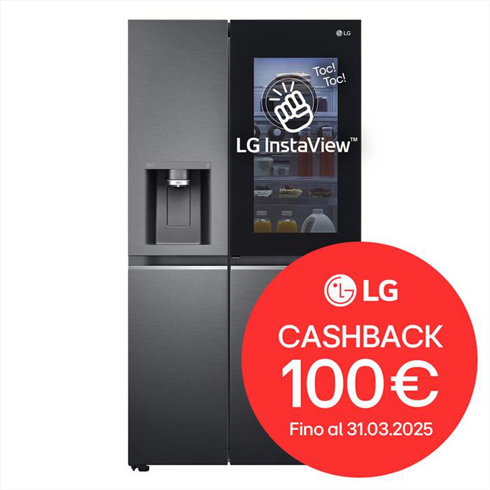 "LG - Frigorifero side by side GSXV91MCAE Classe E-Black"