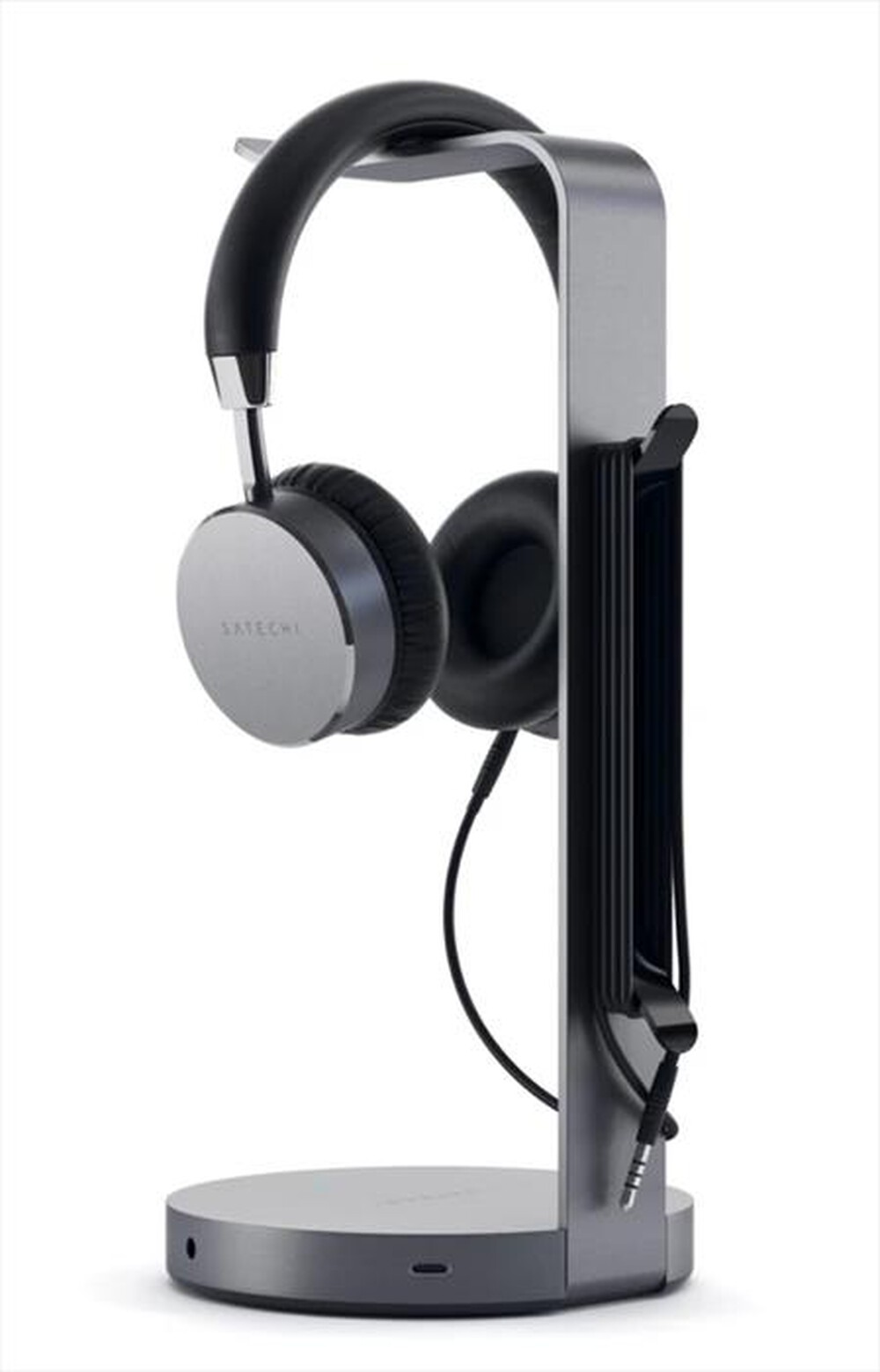 "SATECHI - STAND PER CUFFIE HUB USB IN ALLUMINIO-grigio"