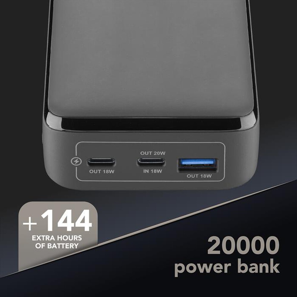 Immagine del prodotto CELLULARLINE - POWER BANK ESSENCE PROMO 20.000mAh PD fino a 20W-Nero