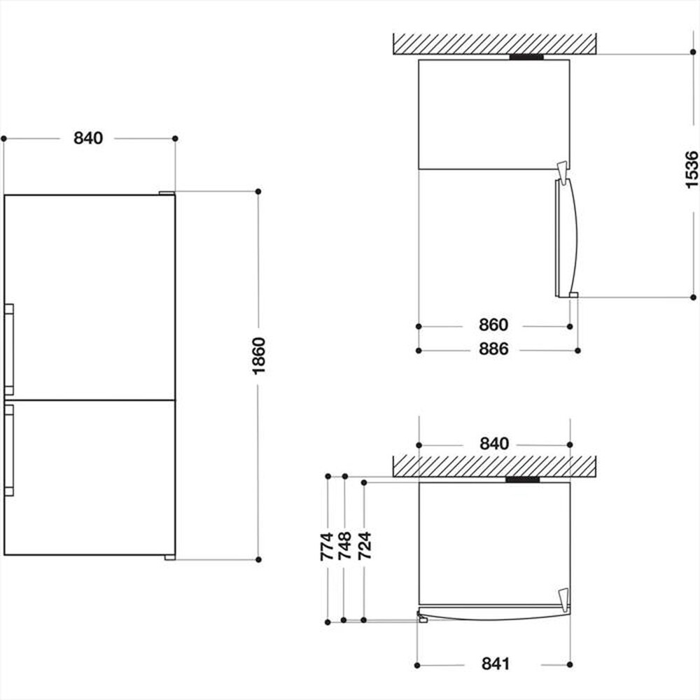 "HOTPOINT ARISTON - Frigorifero combinato HA84BE 72 XO3 2 Classe E"