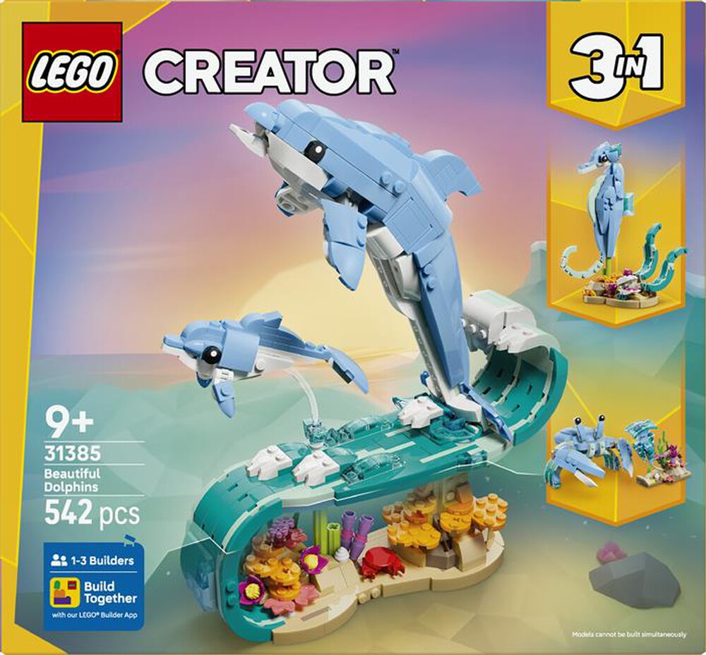 Immagine del prodotto LEGO - CREATORE 3IN1 Animali marini: delfini - 31385-Multicolore
