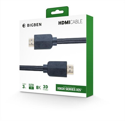 BIG BEN - CAVO HDMI 2.1 NERO 3 MT XBOX SERIE X/S-Nero