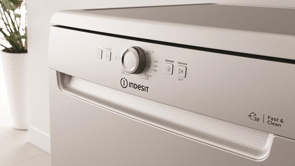"INDESIT - Lavastoviglie DFE 1B19 S Classe F 14 coperti-Silver"