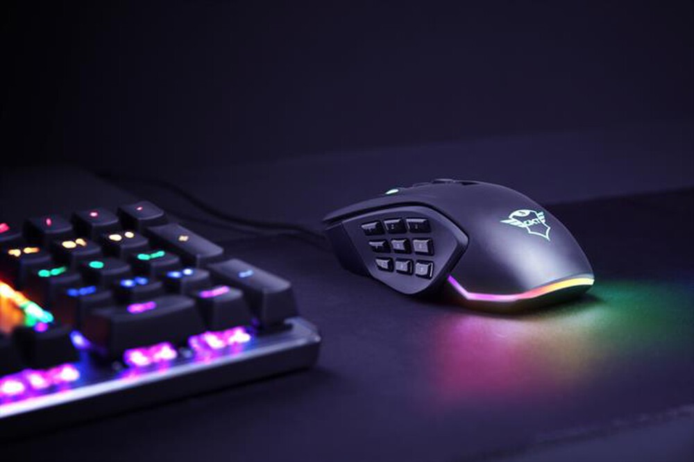 "TRUST - GXT970 MORFIX CUSTOMISABLE MOUSE-Black"