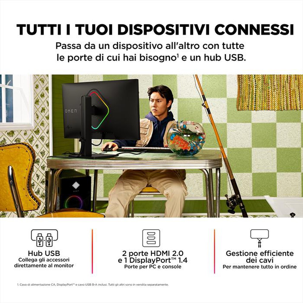 Immagine del prodotto HP - Monitor LED 27" OMEN 27QS-Shadow Black