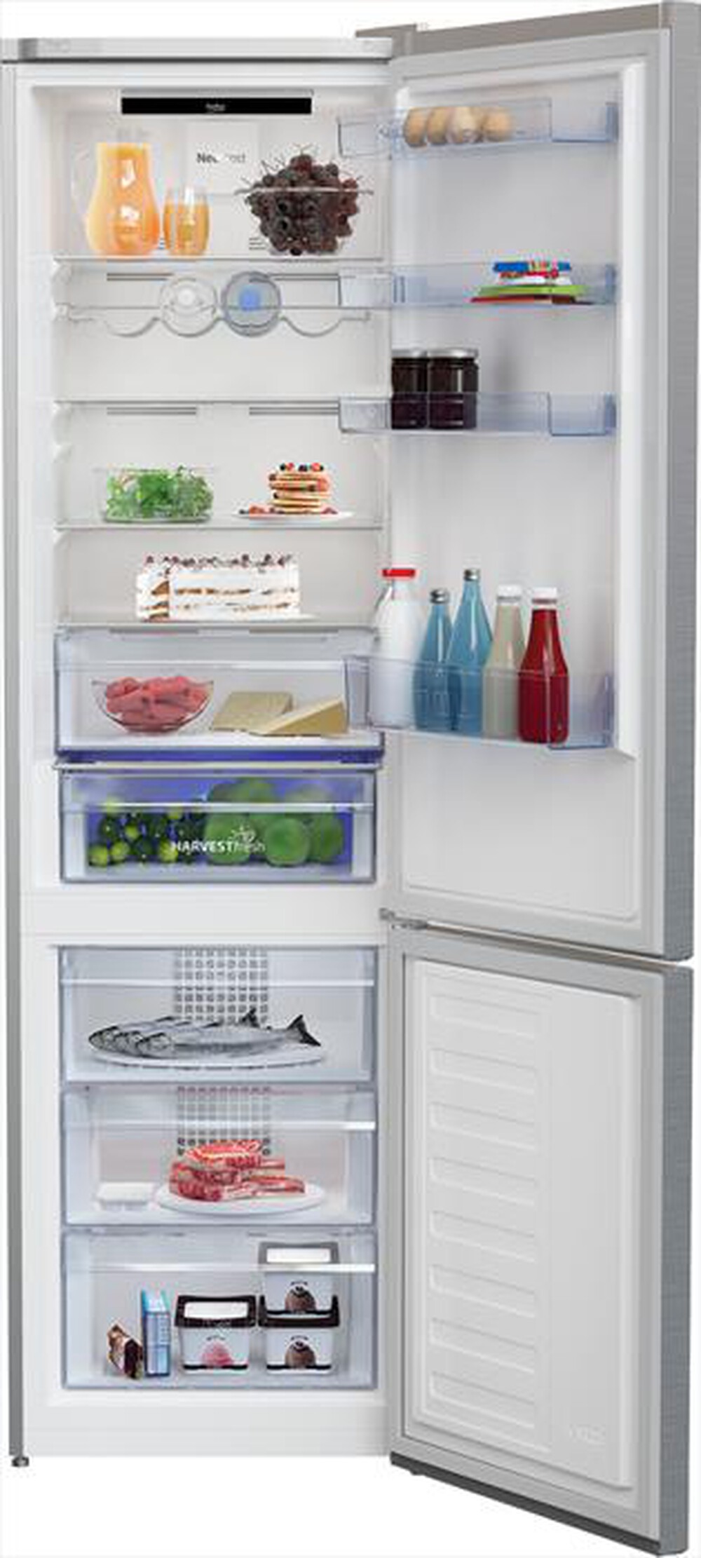 "BEKO - Frigorifero combinato RCNA406E60ZXBHN Classe C-Metal look"