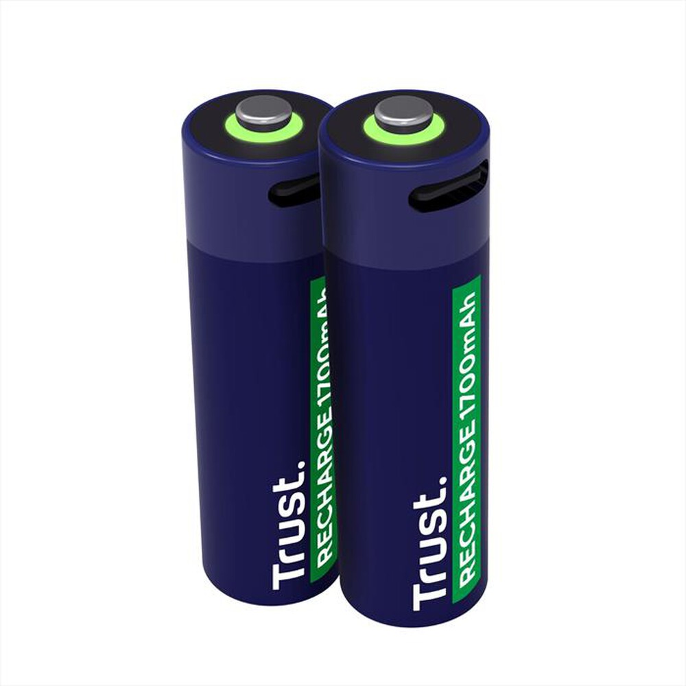 Immagine del prodotto TRUST - USB-C RECHARGEABLE BATTERIES 2P - AA-Black