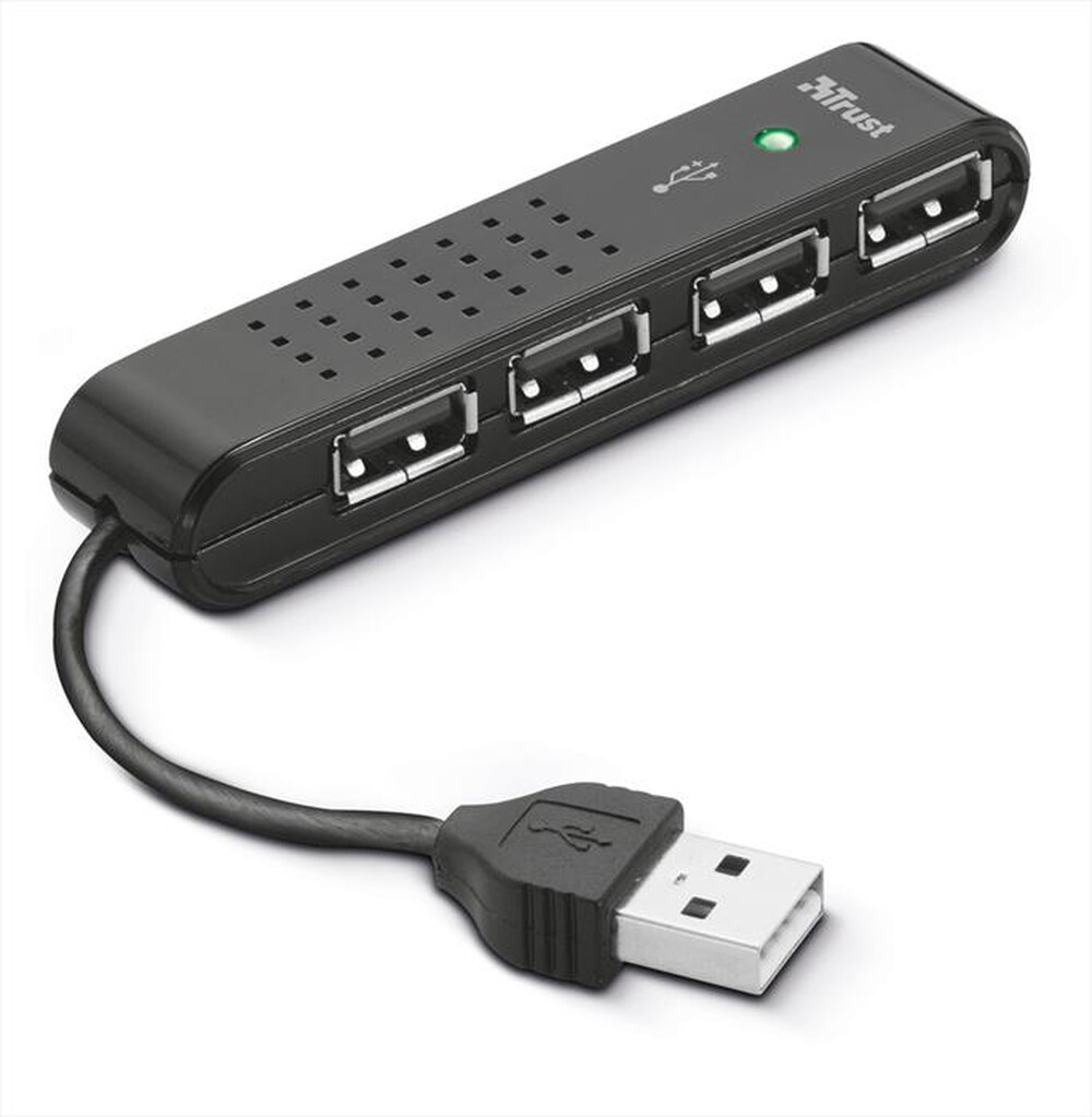 "TRUST - 4 Port USB2 Mini Hub HU-4440p-Black"