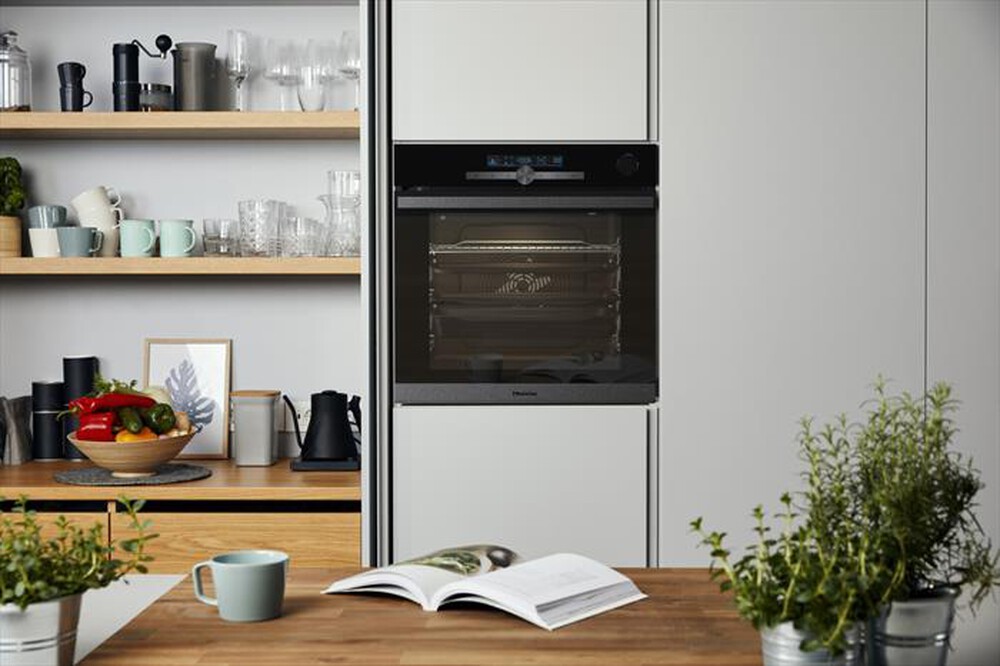 "HISENSE - Forno incasso elettrico BSA66334PG Classe A+-Nero con inserti Black Inox"