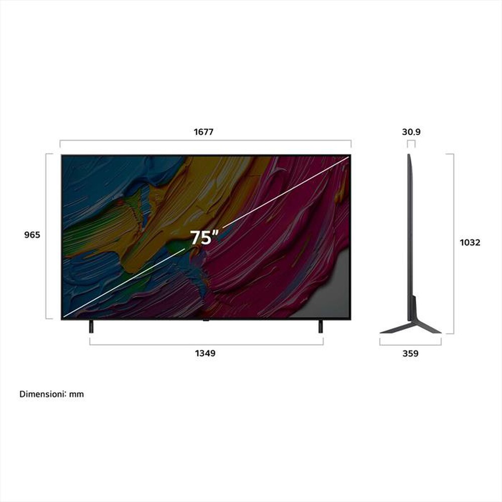 Immagine del prodotto LG - Smart TV QNED AI UHD 4K 75" 75QNED80A6A-Nero