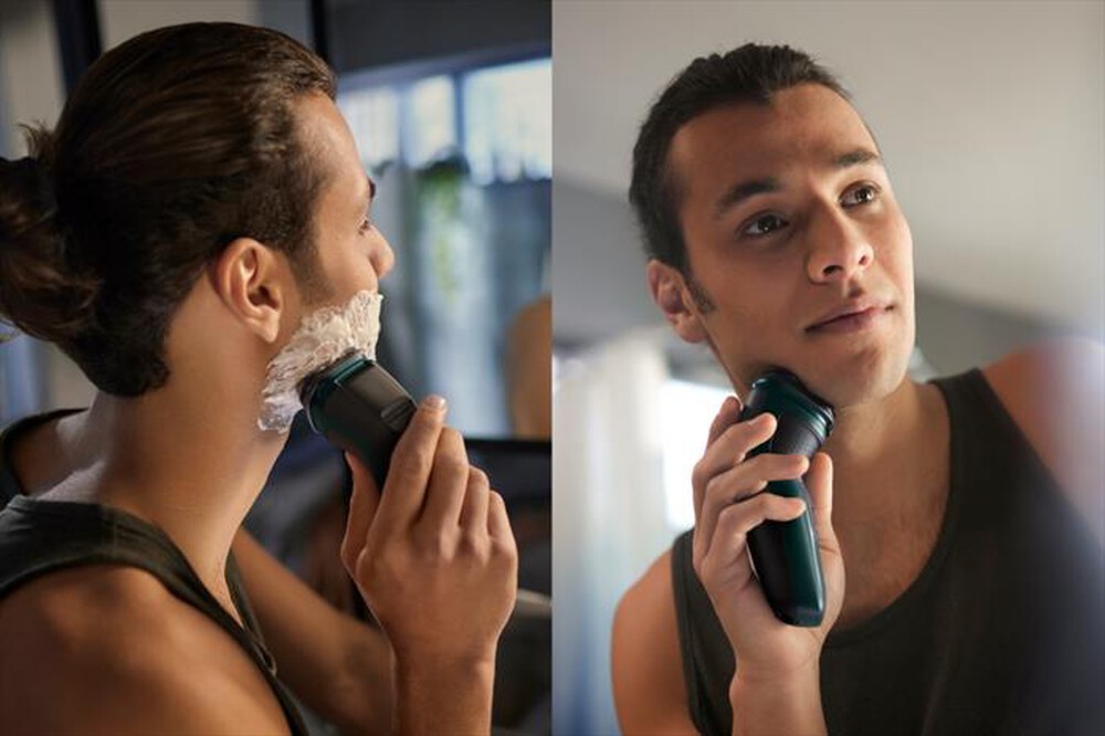 "PHILIPS - Rasoio uomo wet & dry X3052/00-Blu celeste"