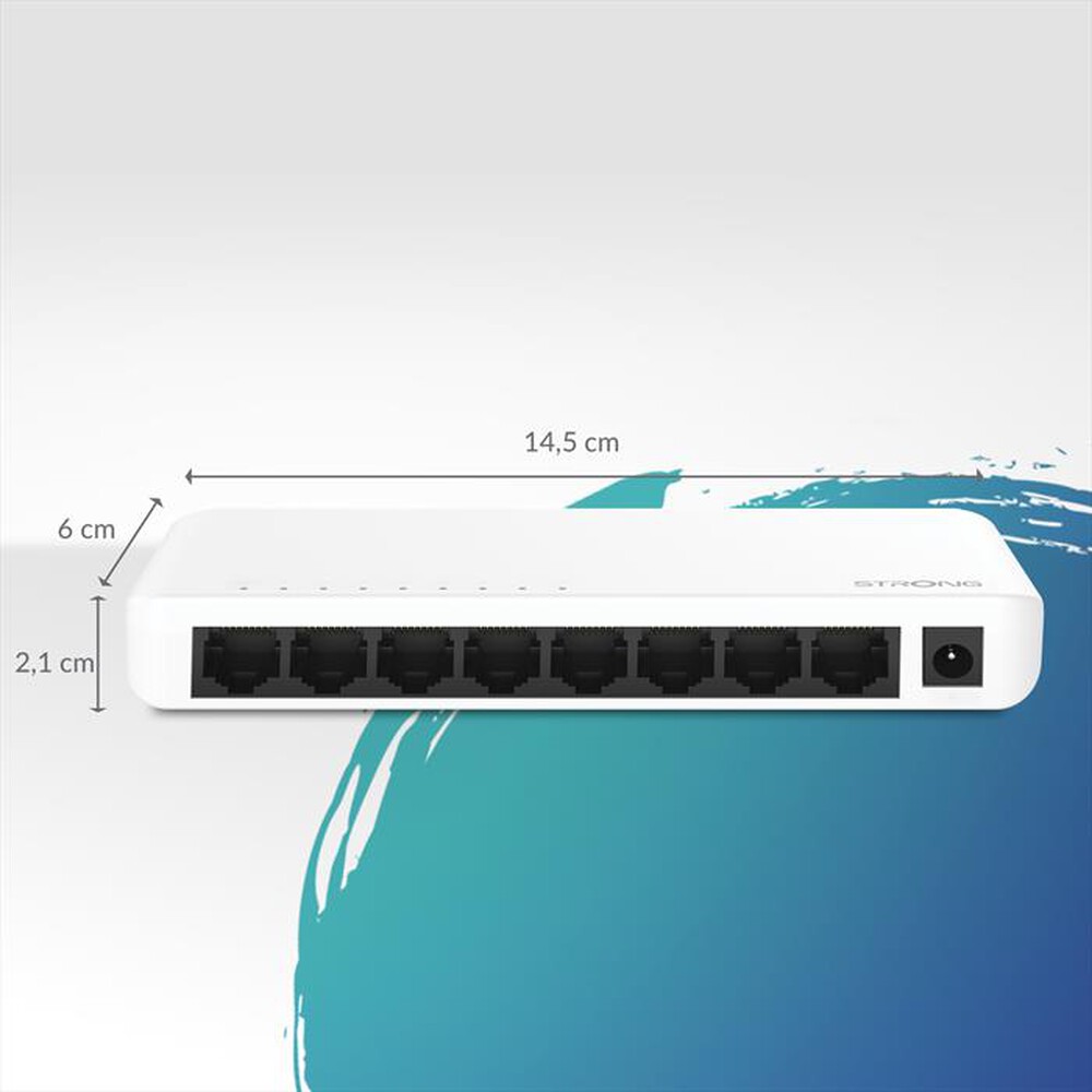 "STRONG - Switch Gigabit a 8 porte SW8000P-bianco"