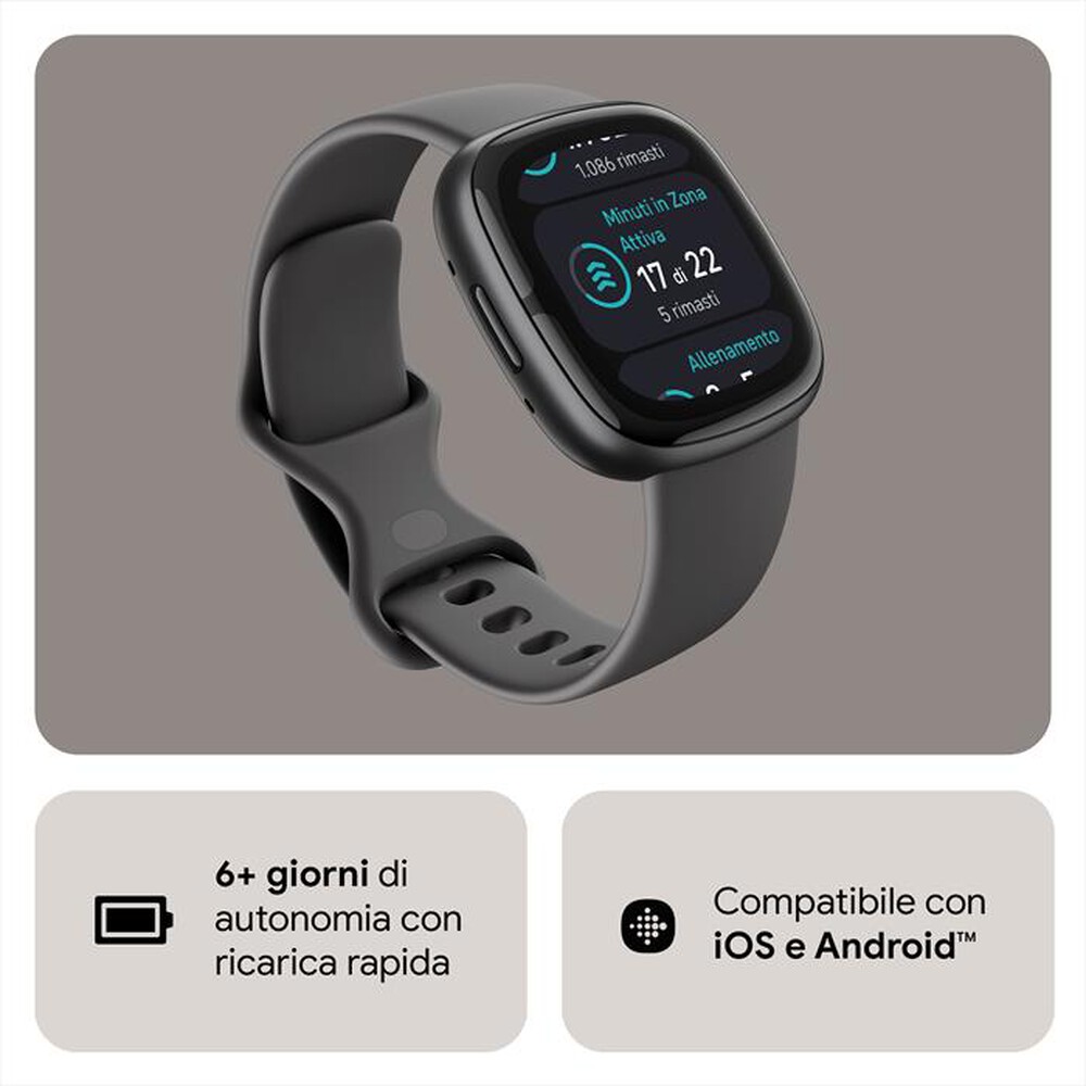 "FITBIT - SENSE 2 - FB521BKGB-GRAFITE/ALLUMINIO GRAF"