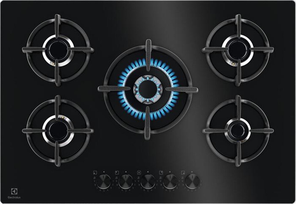 ELECTROLUX - Piano cottura a gas EGG75372K 0cm-Nero/Gas on glass