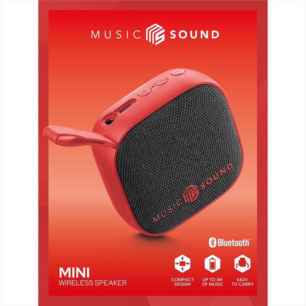 Immagine del prodotto MUSIC SOUND - WIRELESS SPEAKER MINI-Rosso