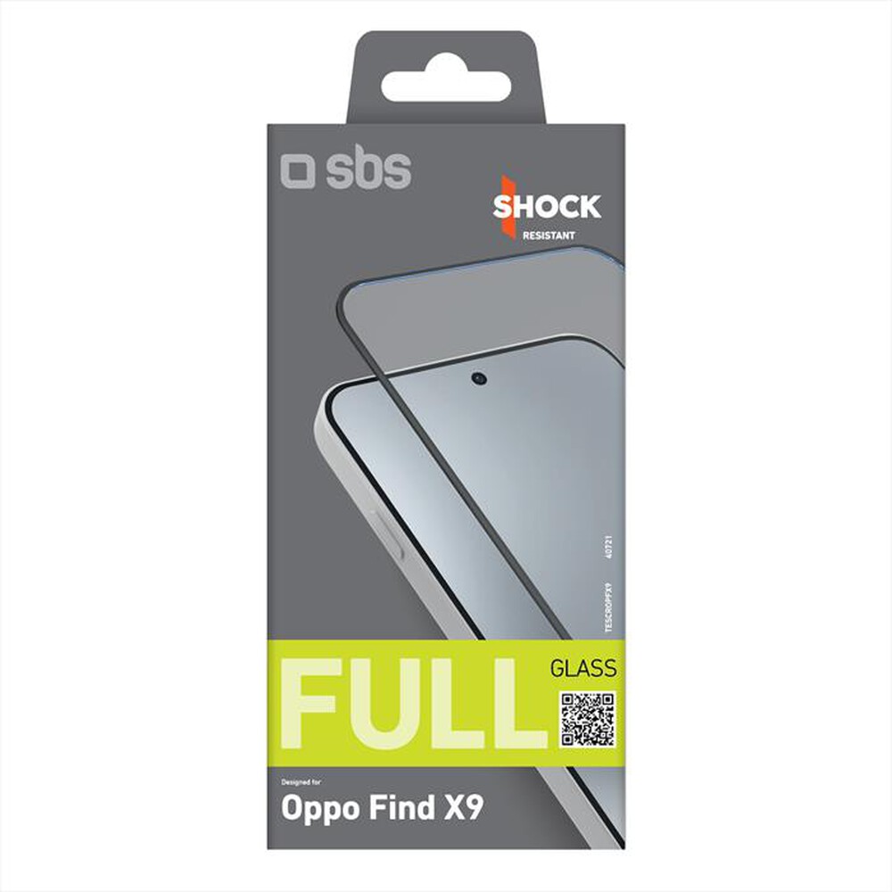 Immagine del prodotto SBS - Pellicola protettiva in vetro per Oppo Find X9-Nero