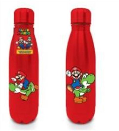 PYRAMID - SUPER MARIO - BORRACCIA IN METALLO MARIO LICENZA U-Rosso