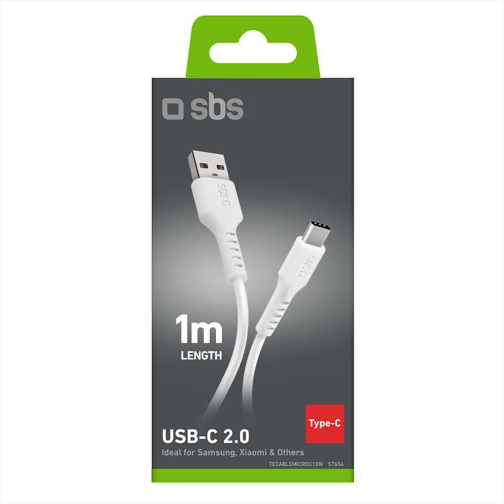 Immagine del prodotto SBS - Cavo per dati e ricarica USB-A TECABLEMICROC10W-Bianco