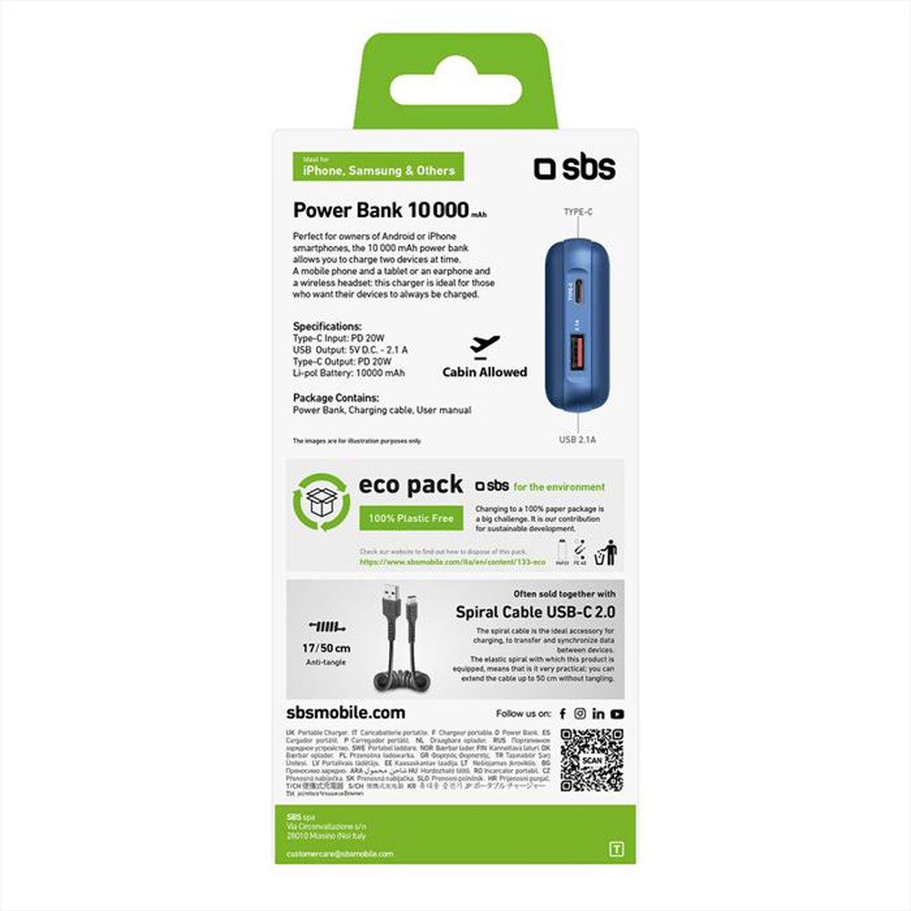 "SBS - TEBB10000PD20RUB-Blu"