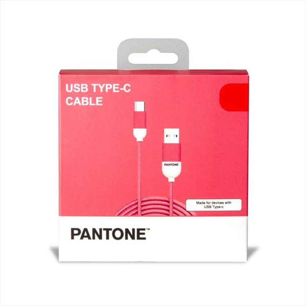 "PANTONE - PT-TC001-5P - TYPE-C CABLE 1 5 MT-ROSA/PLASTICA"