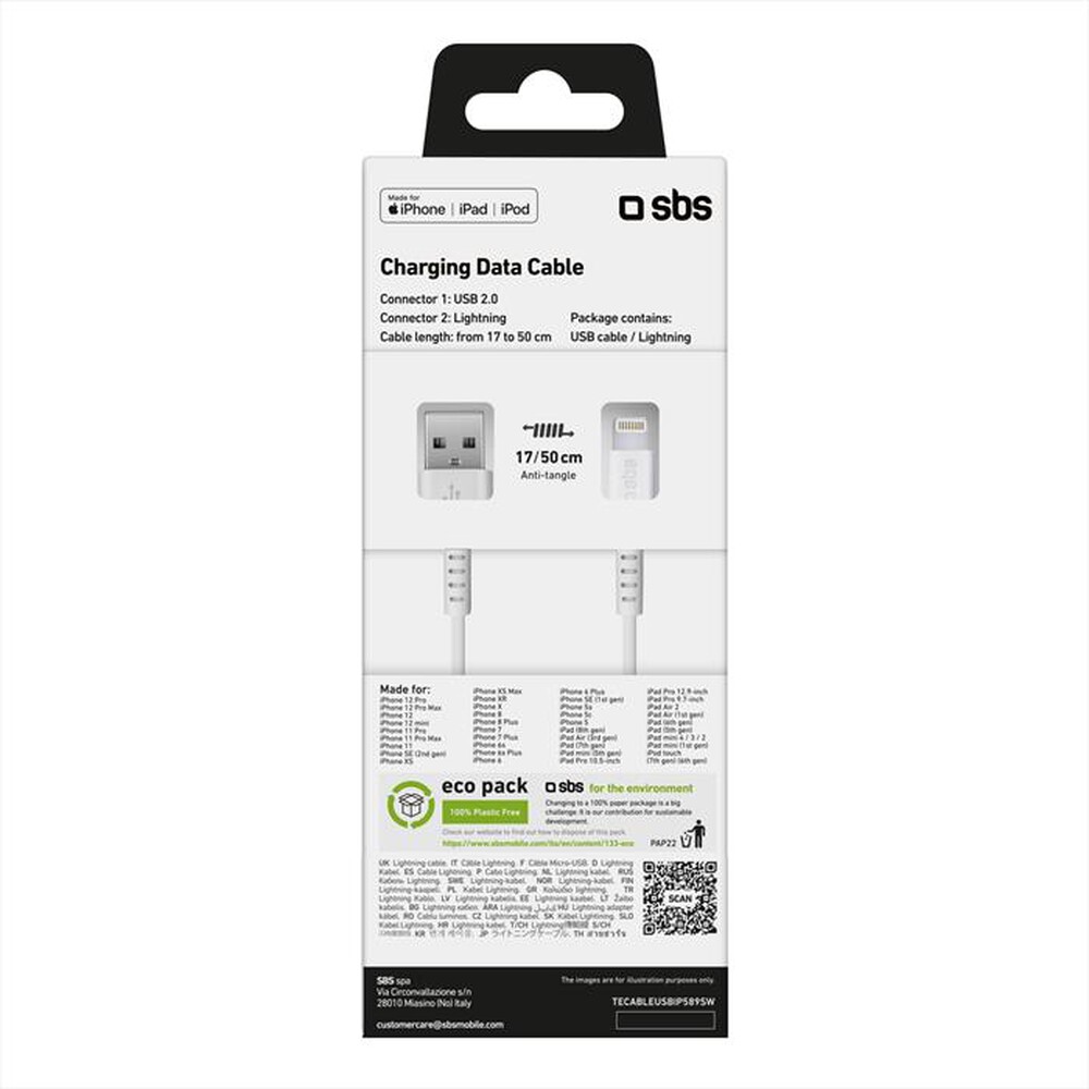 "SBS - TECABLEUSBIP589SW-Bianco"