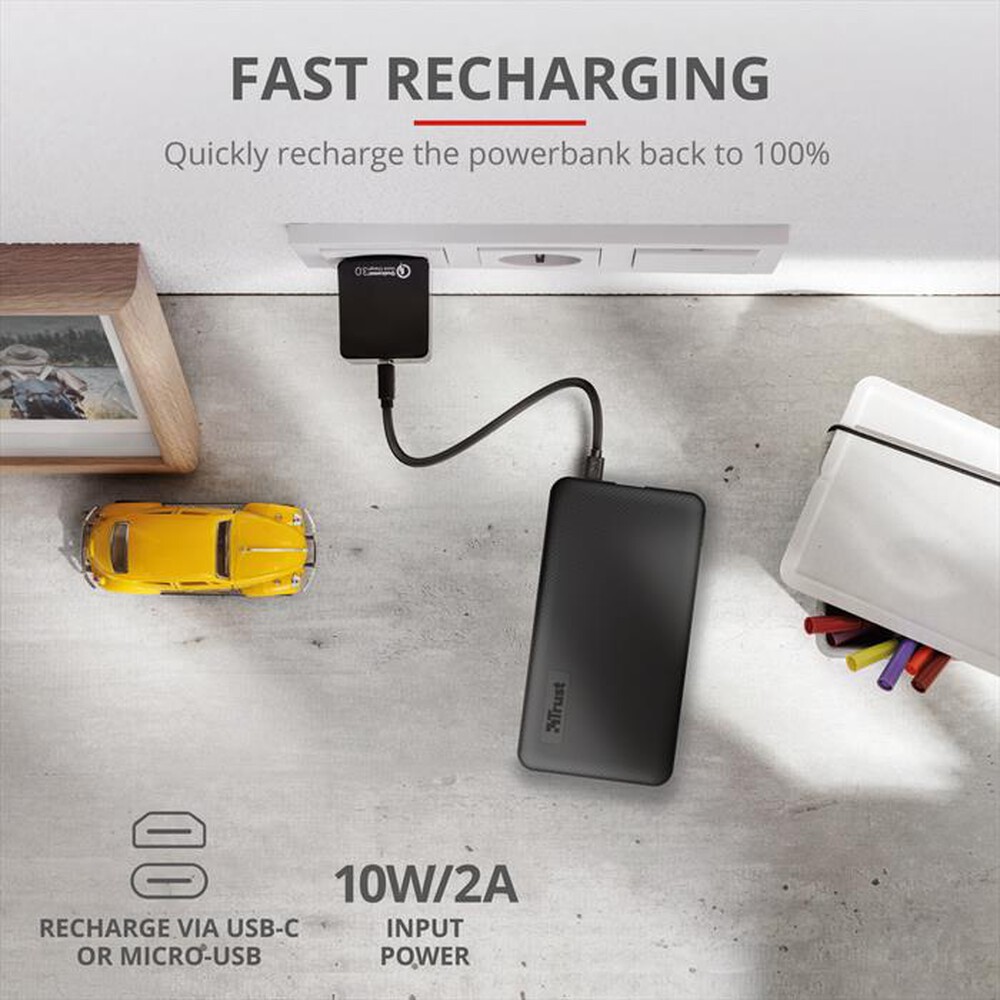 "TRUST - PRIMO POWERBANK 5.000-Black"