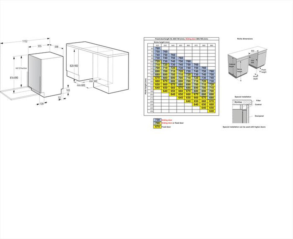 "HISENSE - Lavastoviglie Incasso HV642E90 Classe E 13 coperti-Bianco"