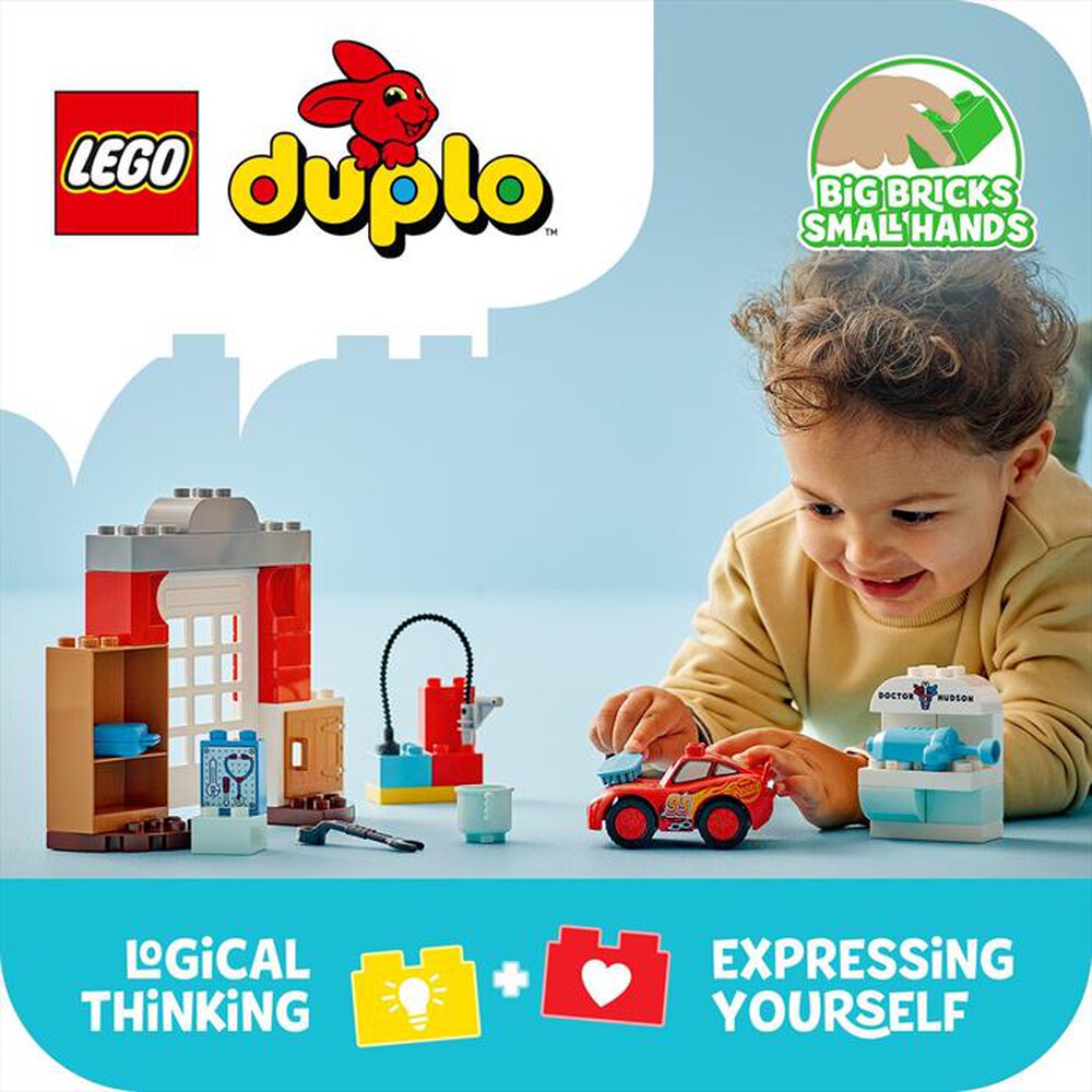 "LEGO - LA VISITA DI MCQUEEN ALLOFFICINA DI DOC-,"