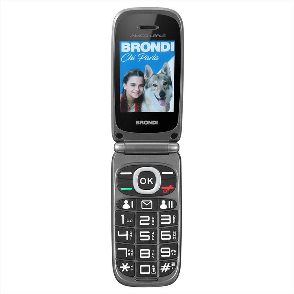 "BRONDI - Cellulare AMICO LEALE-BLACK METAL"