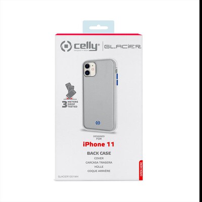 CELLY - GLACIER1001WH-GLACIER  IPHONE 11-Bianco/TPU+Policarbonato