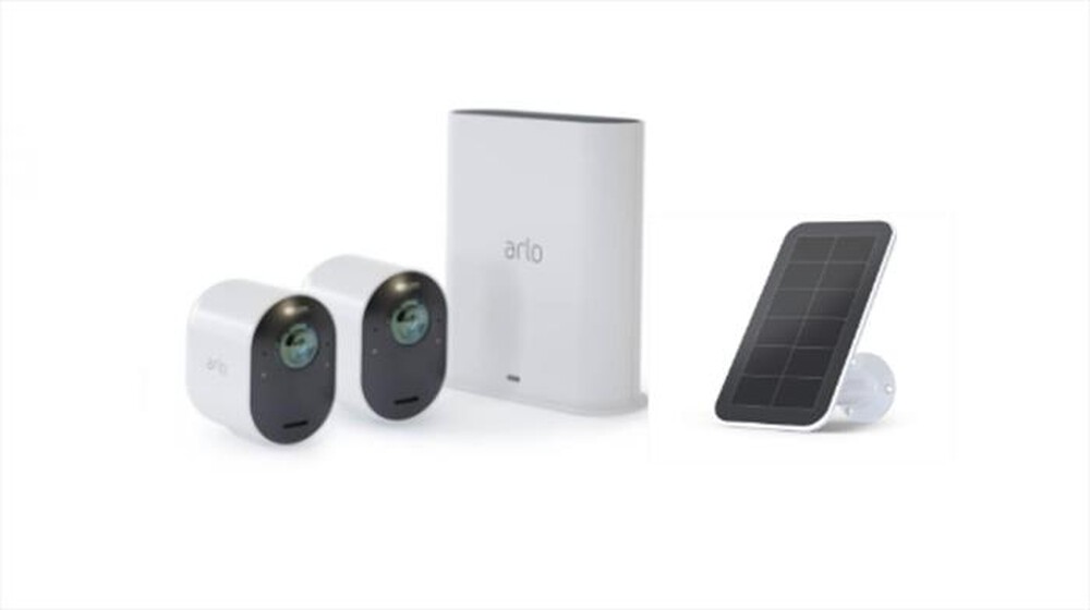 Immagine del prodotto ARLO - ULTRA V2 2 CAM 4K + HUB + PANNELLO SOLARE-White