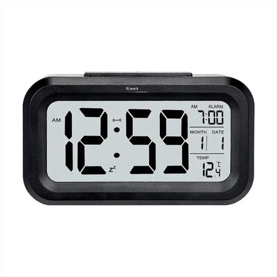EUROPA TECHNOLOGY - Sveglia con display LCD DV-201 LD-BLACK
