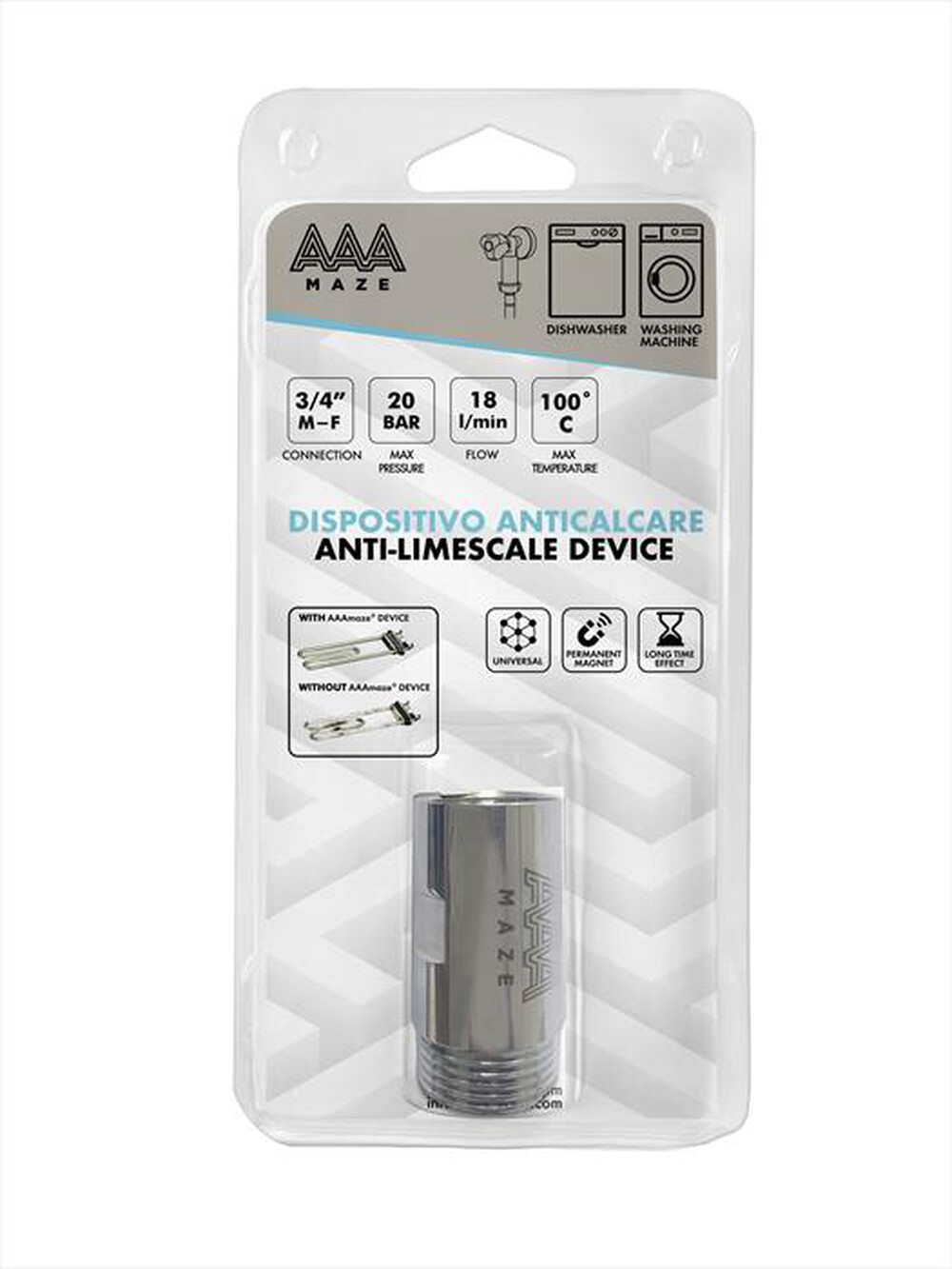 Immagine del prodotto AAAMAZE - Anticalcare magnetico universale ALCB3414-Ottone