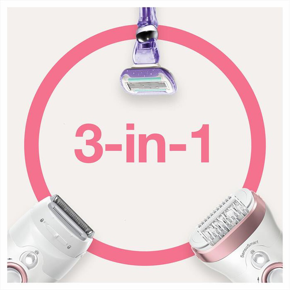 "BRAUN - Silk-épil 9 9-870-Bianco/Oro rosa"
