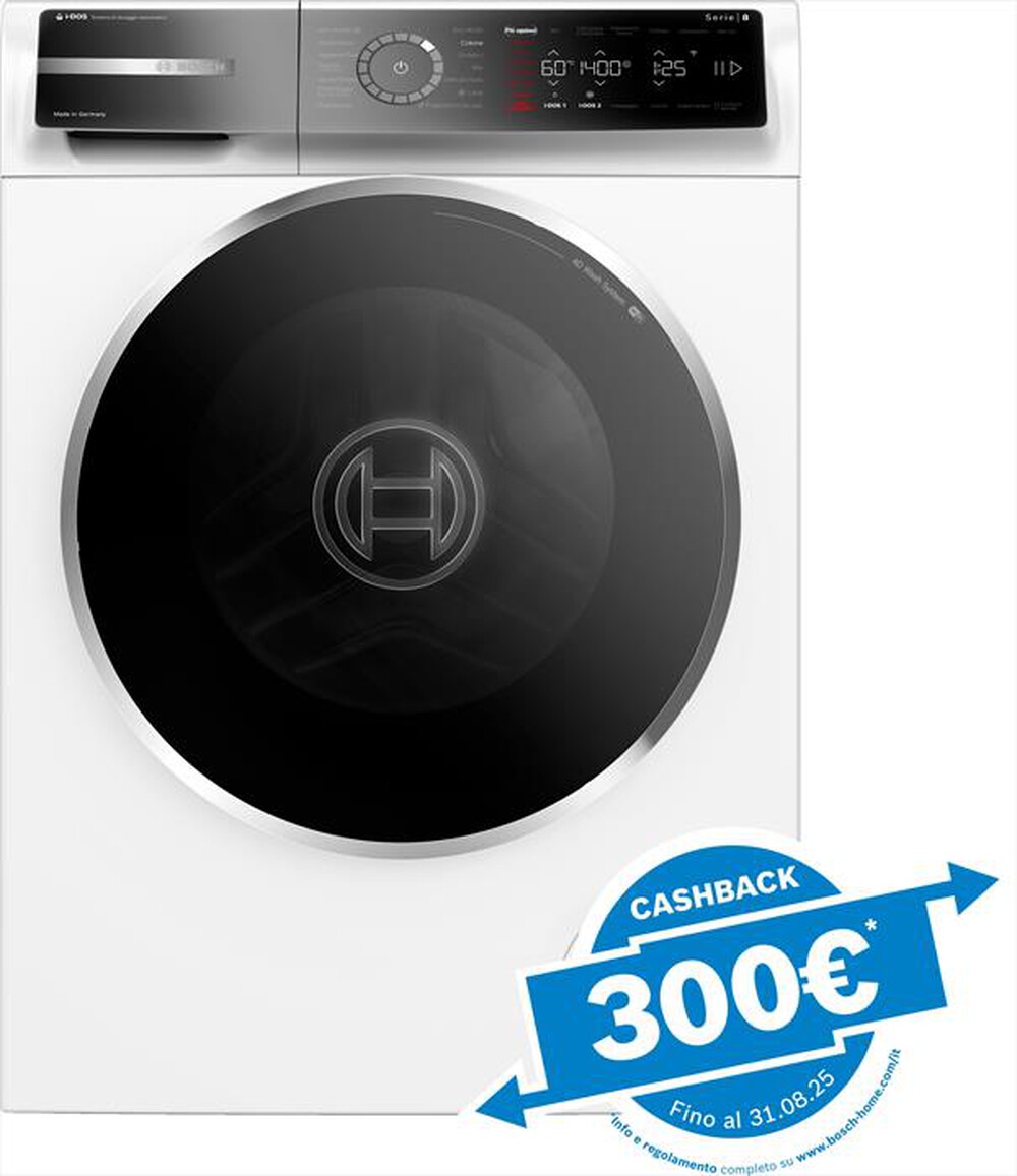 Immagine del prodotto BOSCH - Lavatrice Serie 8 WGB254A1IT 10Kg 1400g/m Classe A-Bianca