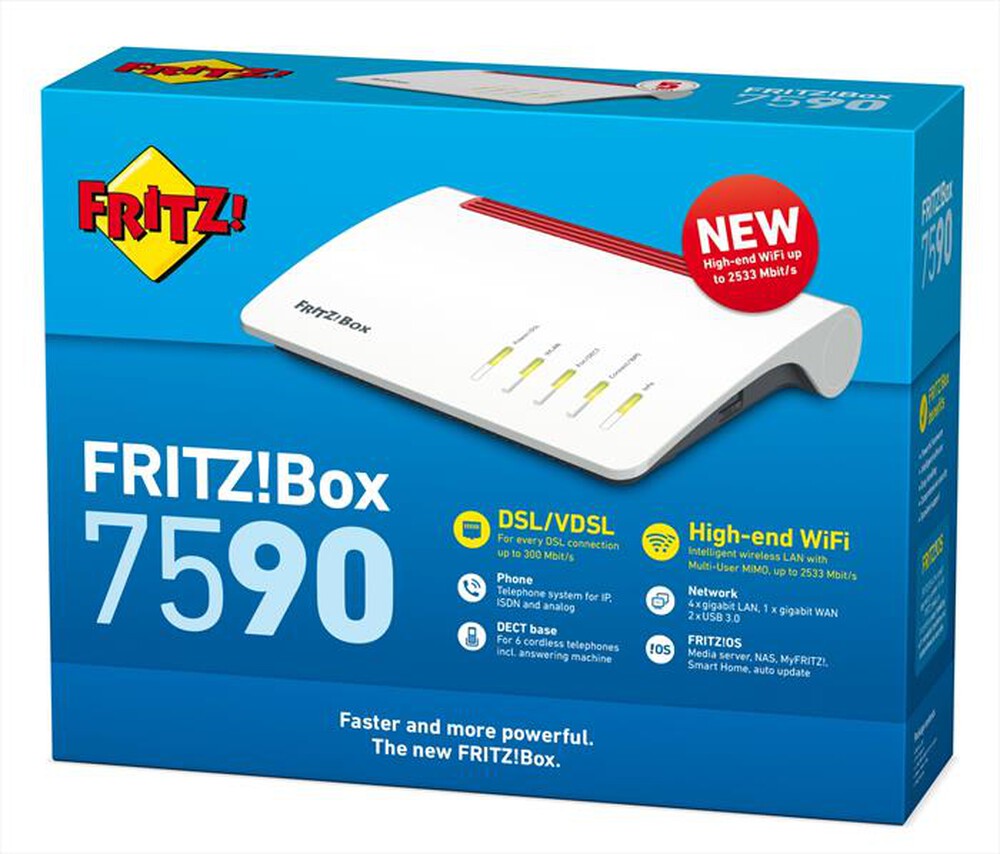 "FRITZ! - FRITZ!BOX 7590 - Bianco/Rosso"