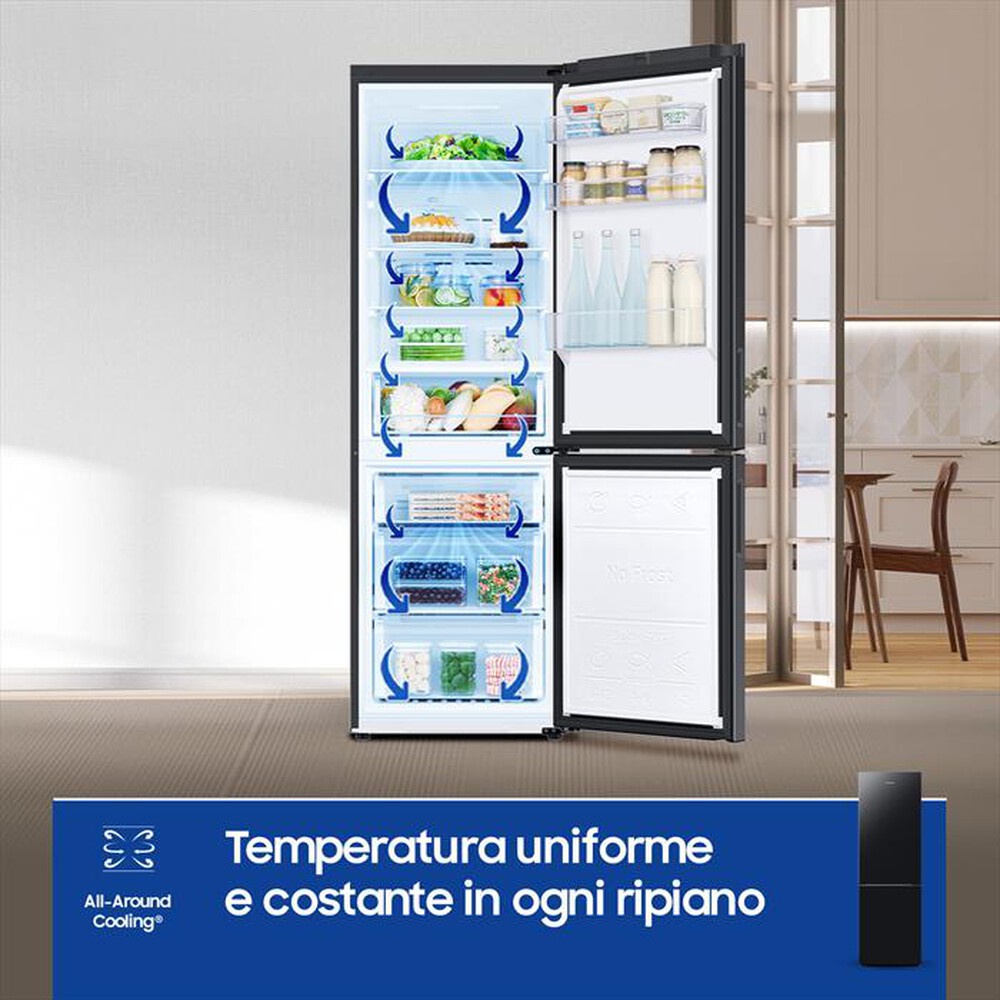 "SAMSUNG - Frigorifero combinato RB33B610EBN/EF ClasseE 344lt-New Empire Black"