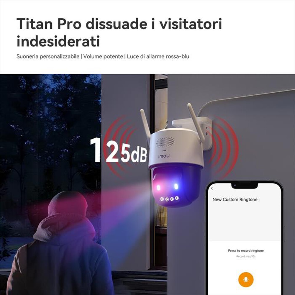 Immagine del prodotto IMOU - Videocamera di sorveglianza da esterno Titan Pro-BIANCO