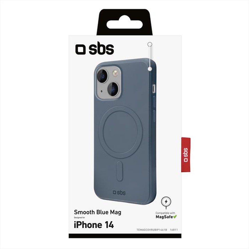 "SBS - Cover Smooth Mag TEMAGCOVRUBIP1461B per iPhone 14-Blu"