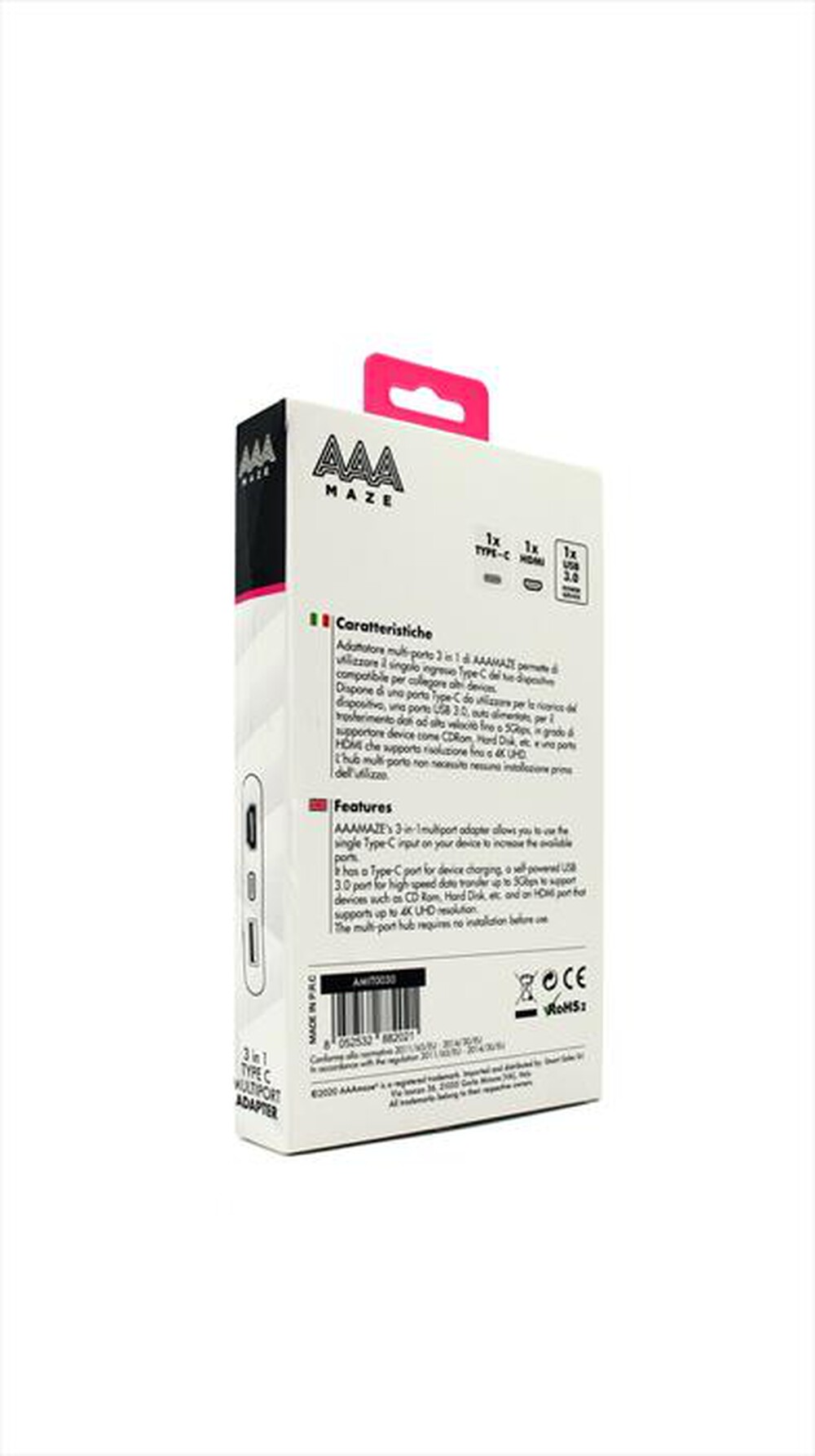 "AAAMAZE - ADATTATORE MULTIPORTE TYPE-C/HDMI 3IN1"